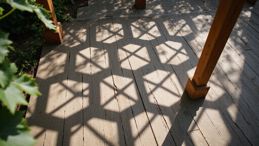 dappled shade natural light pergola