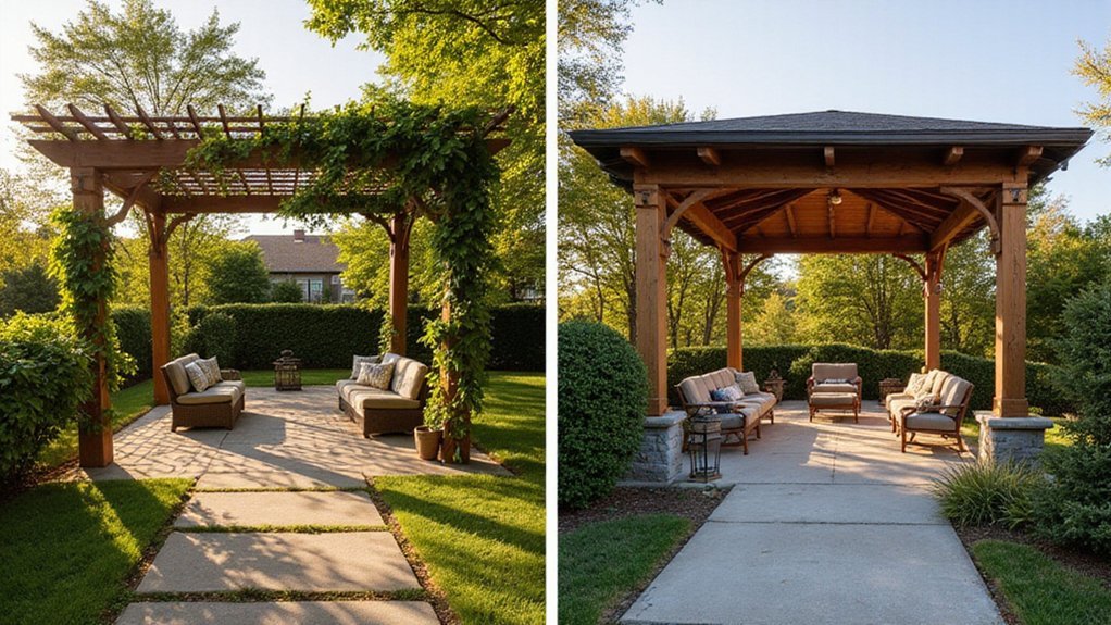 outdoor structure comparison pergola or pavilion
