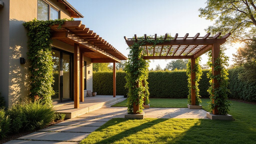 pergola selection attached or freestanding